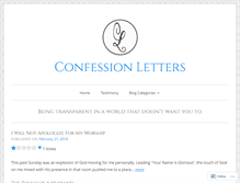 Tablet Screenshot of confessionletters.com